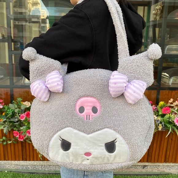 Kukumi bag shoulder handbag plush gray Sanrio - Picture 4 of 4